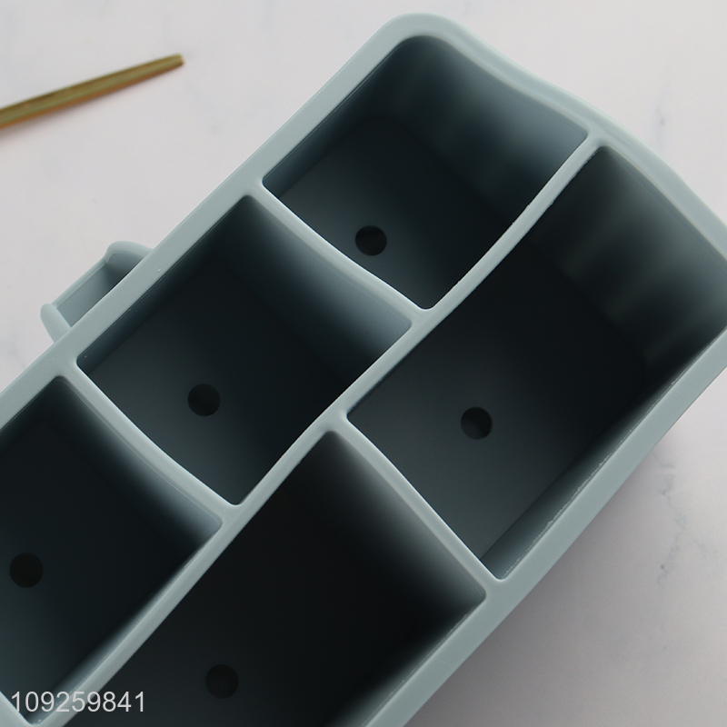 5-Slot Silicone Toothbrush and Toothpaste Holder Bathroom Counter Organizer