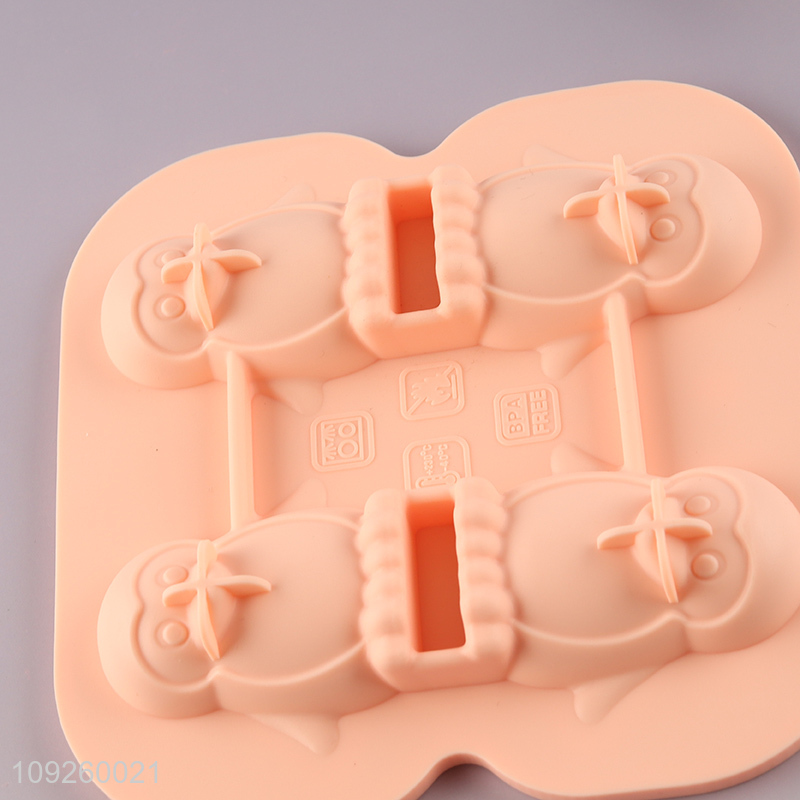 Factory Supply 3D Penguin Ice Cube Molds Silicone Ice Cube Tray