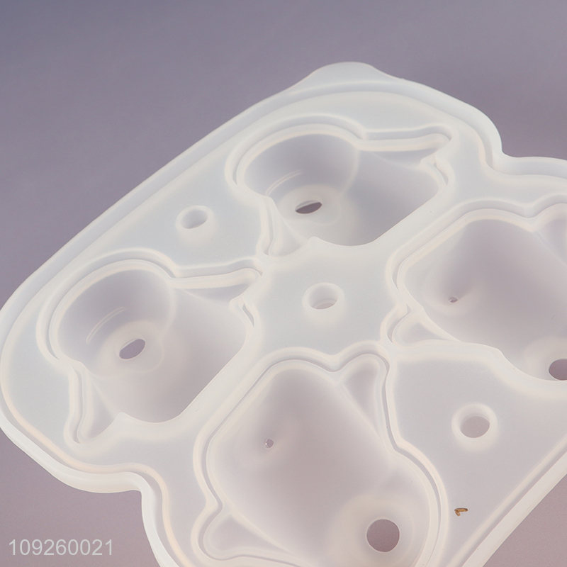 Factory Supply 3D Penguin Ice Cube Molds Silicone Ice Cube Tray