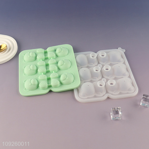 Wholesale 3D Bear Silicone Ice Cube Molds Ice Cube Tray for Whiskey