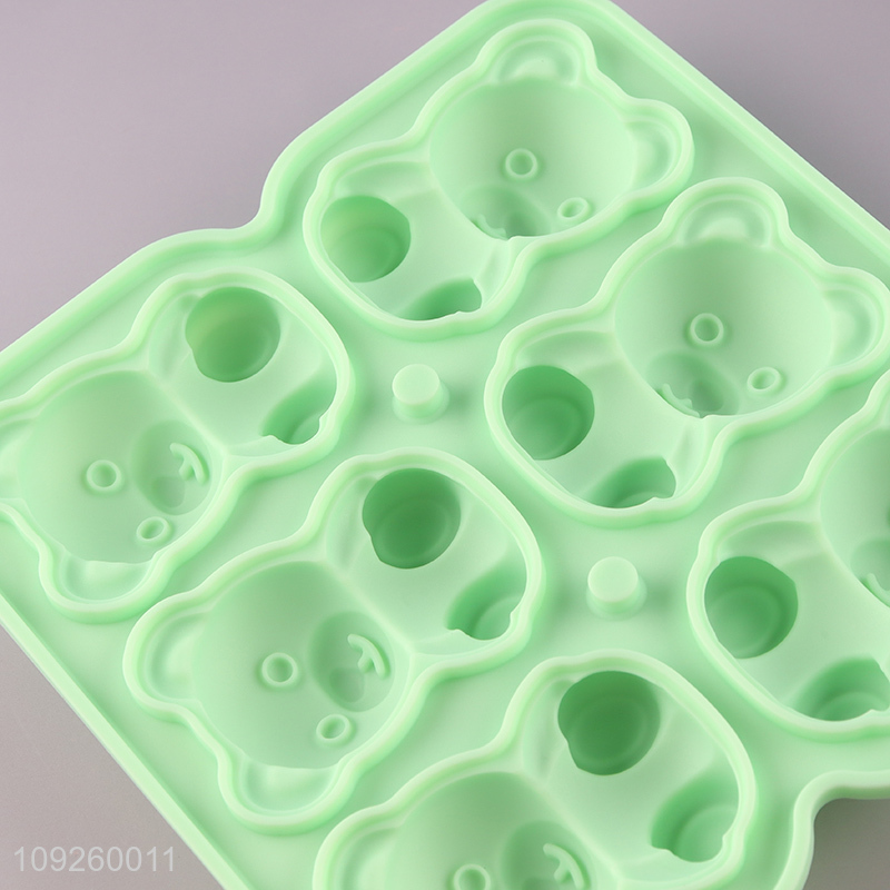 Wholesale 3D Bear Silicone Ice Cube Molds Ice Cube Tray for Whiskey