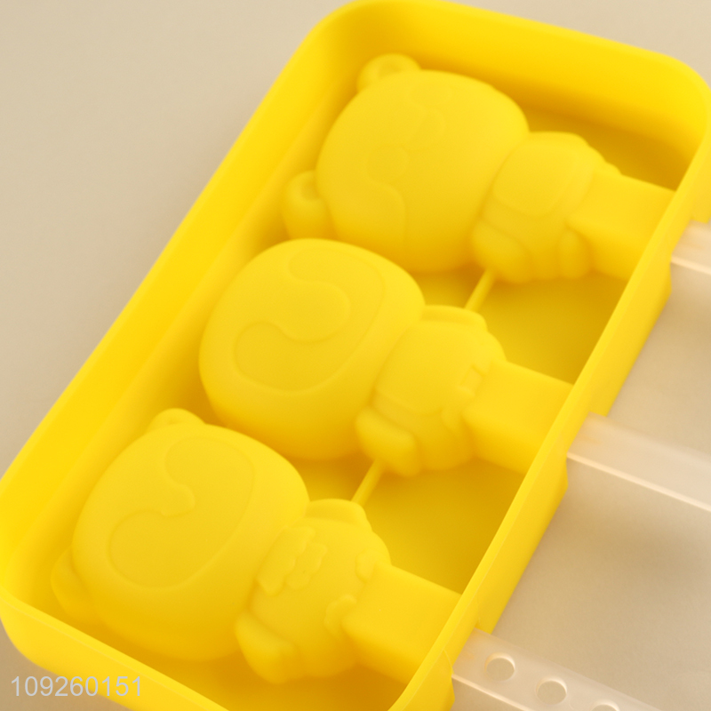 China Imports Silicone Popsicle Molds 3-Cavity Silicone Popsicle Molds