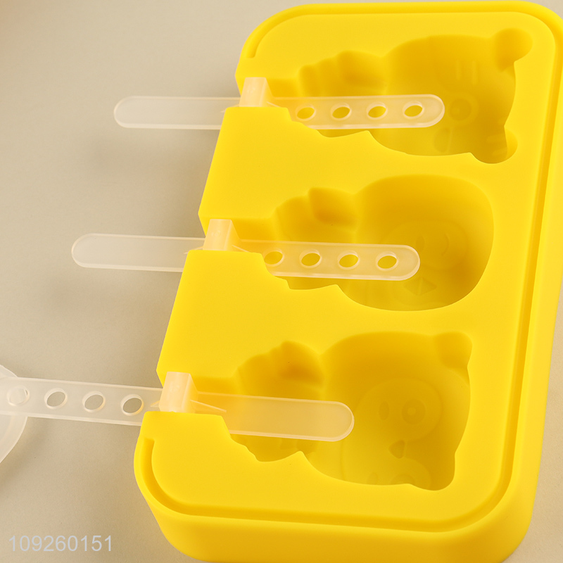 China Imports Silicone Popsicle Molds 3-Cavity Silicone Popsicle Molds