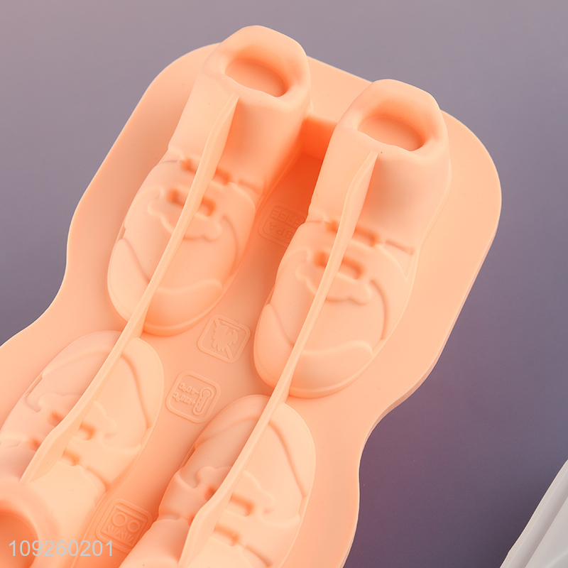 High Quality 3D Shoe Silicone Ice Cube Tray Ice Cube Molds with Lid