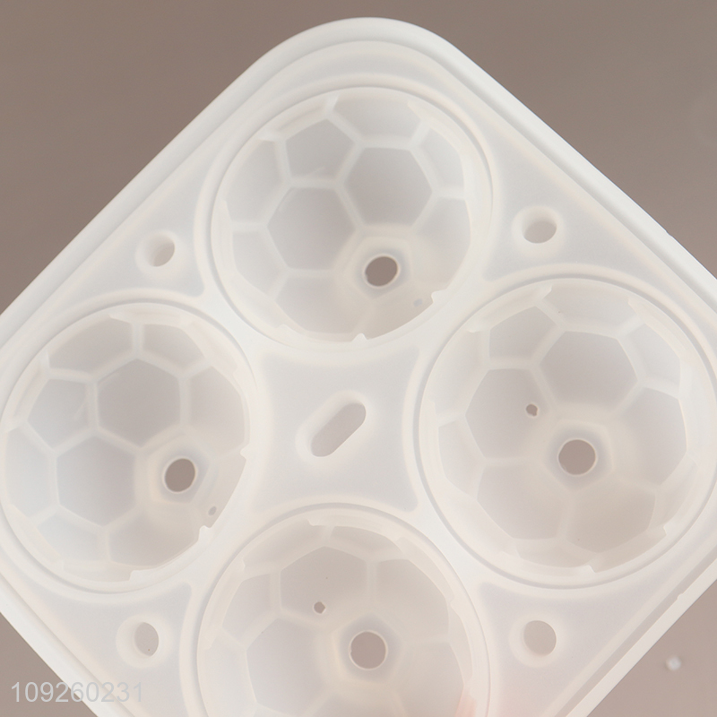 Good Quality 3D Soccer Silicone Ice Cube Tray for Whiskey Cocktail