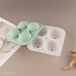 Good Quality 3D Soccer Silicone Ice Cube Tray for Whiskey Cocktail