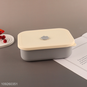 New Product 4-Compartment Silicone Bento Lunch Box for Kids & Adults