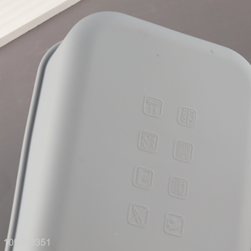 New Product 4-Compartment Silicone Bento Lunch Box for Kids & Adults