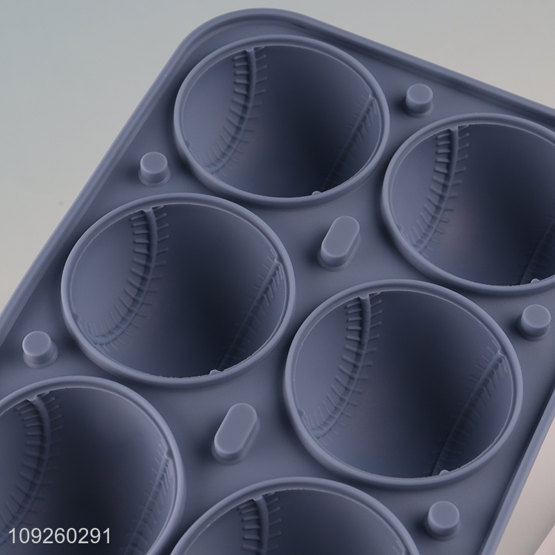 Wholesale 3D Baseball Silicone Ice Cube Molds Silicone Ice Ball Molds