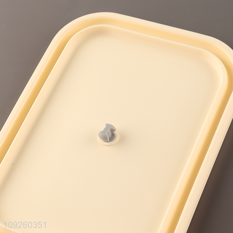 New Product 4-Compartment Silicone Bento Lunch Box for Kids & Adults