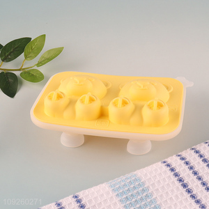 New Arrival 3D Bear Ice Cube Molds Flexible Silicone Ice Cube Tray