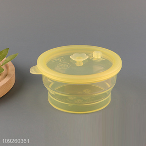 New Product Collapsible Silicone Food Storage Container for Snacks Fruit