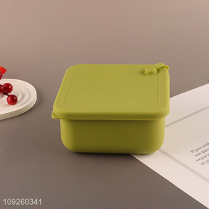 Good Quality Rectangular Bento Lunch Box BPA Free Silicone Lunch Box