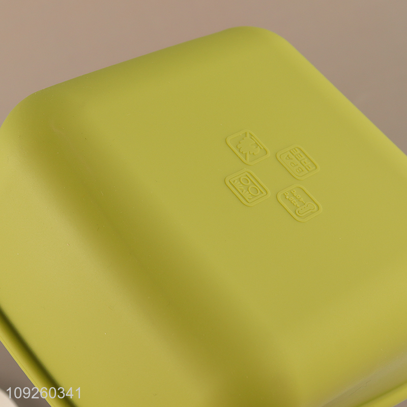 Good Quality Rectangular Bento Lunch Box BPA Free Silicone Lunch Box