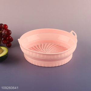 New Arrival Round Silicone Air Fryer Liner Collapsible Air Fryer Basket