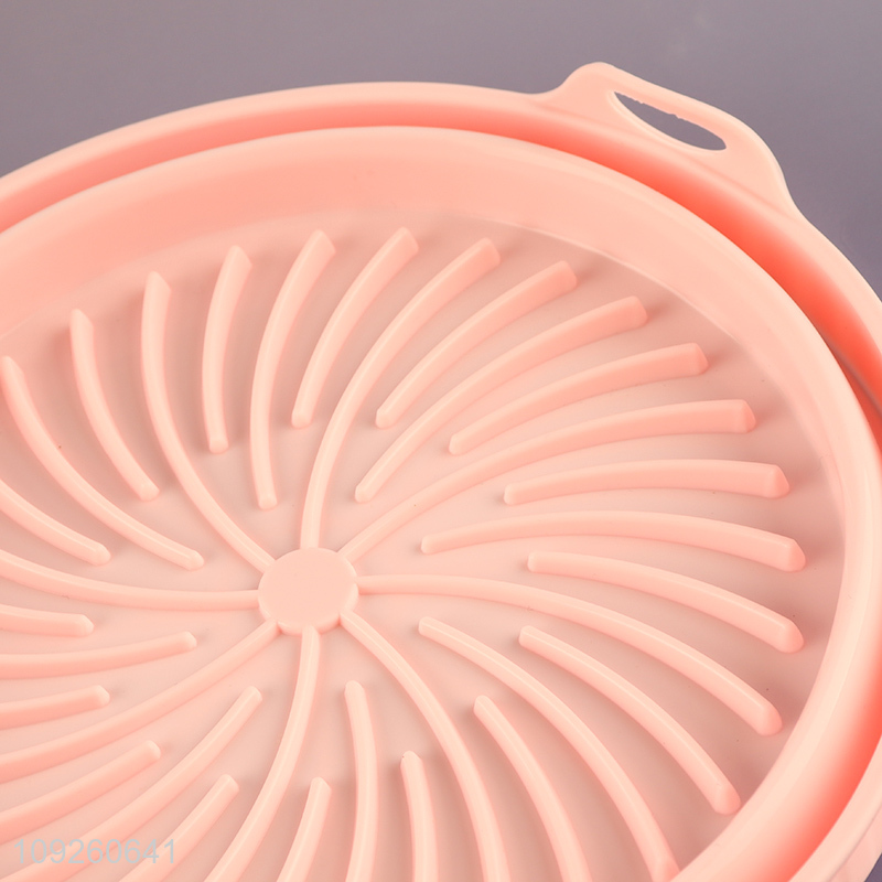 New Arrival Round Silicone Air Fryer Liner Collapsible Air Fryer Basket