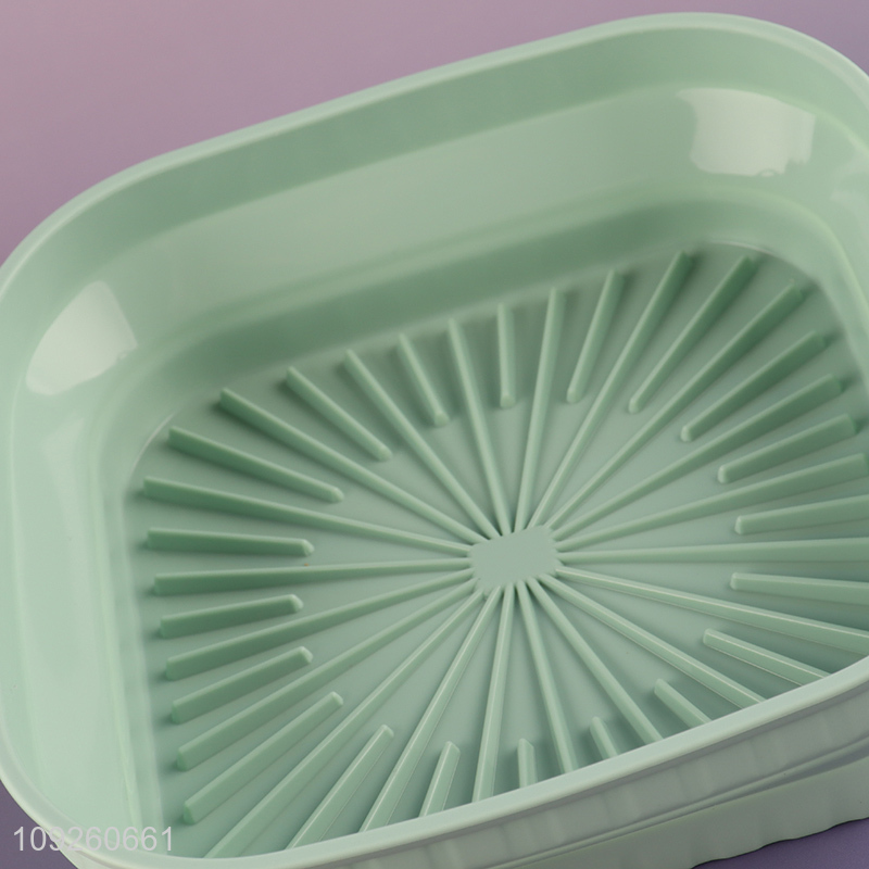 Wholesale Rectangular Silicone Air Fryer Liner Collapsible Air Fryer Silicone Pot