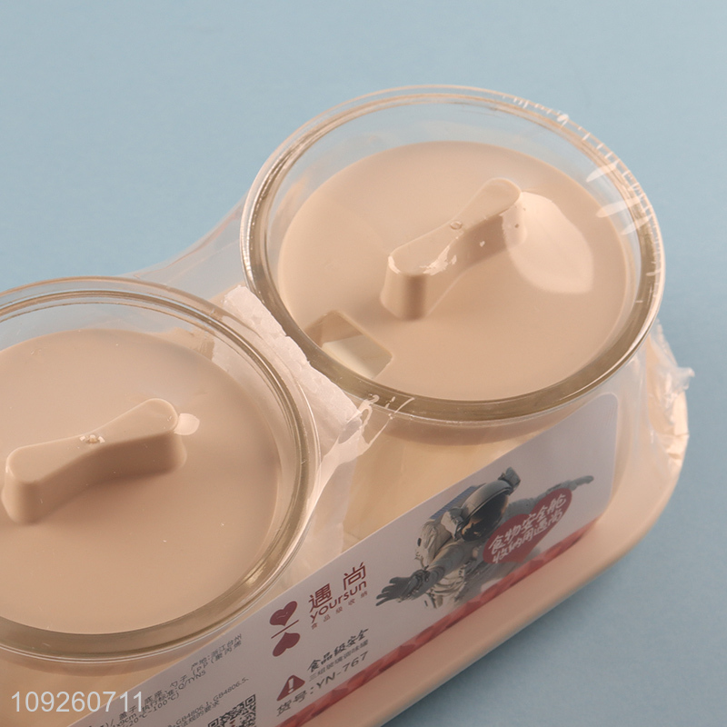 Good Quality Glass Spice Jar Set Glass Seasoning Container Set with Spoons