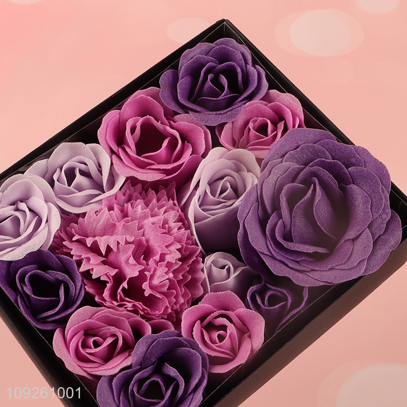 High quality rose flower soap flower gifts box for sale