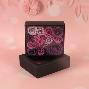 High quality rose flower soap flower gifts box for sale