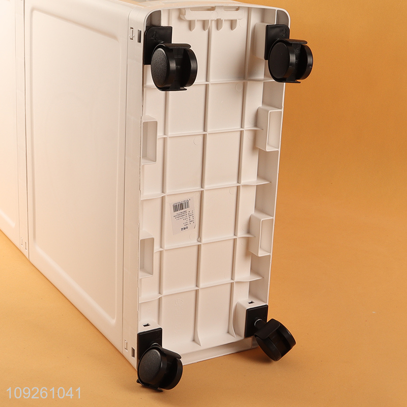 China factory household removable space saving storage cabinet with wheel