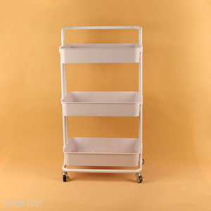 Top products household 3layers removable storage rack with wheels