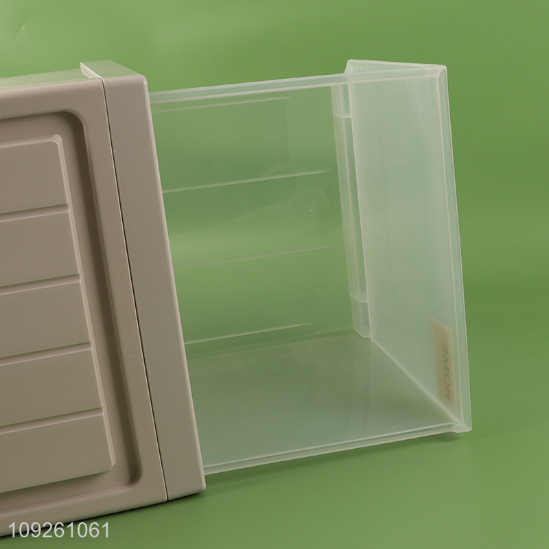 Top selling household clear plastic drawer storage box storage bin wholesale