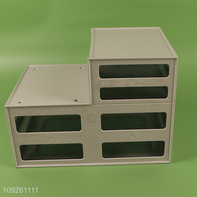 Low price household desktop organizer plastic storage box pen holder