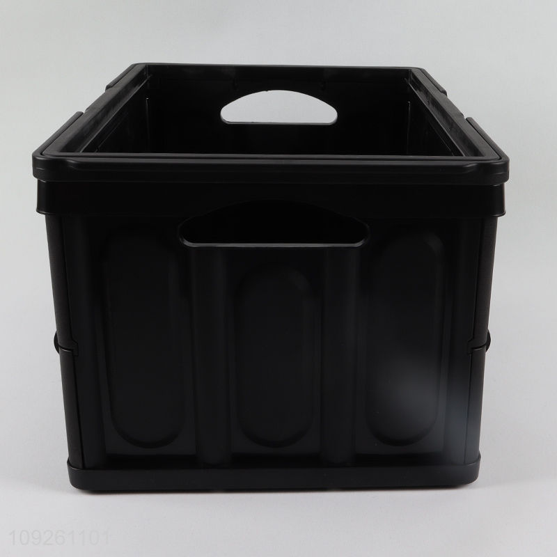 Good quality folding household plastic storage bin storage box with handle