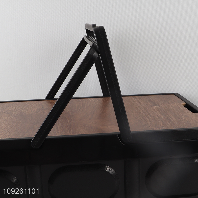 Good quality folding household plastic storage bin storage box with handle