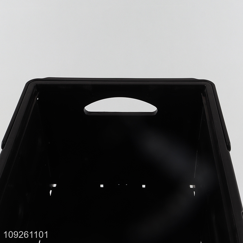 Good quality folding household plastic storage bin storage box with handle