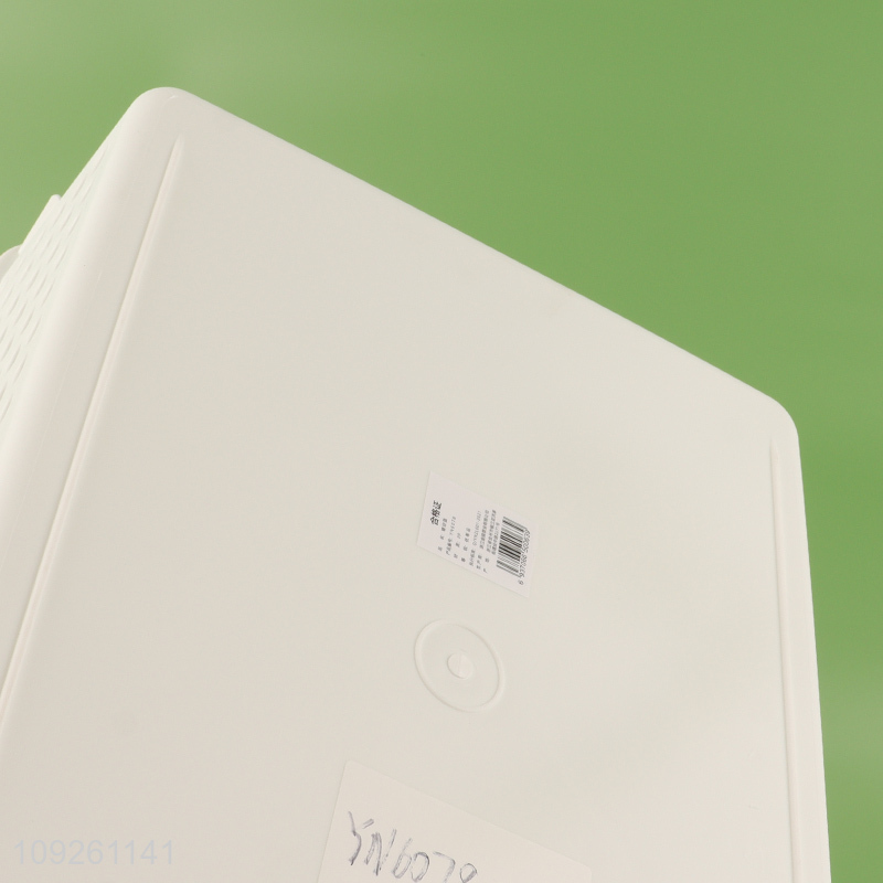 Hot selling home office hollow plastic storage basket with handle