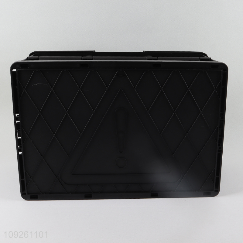 Good quality folding household plastic storage bin storage box with handle