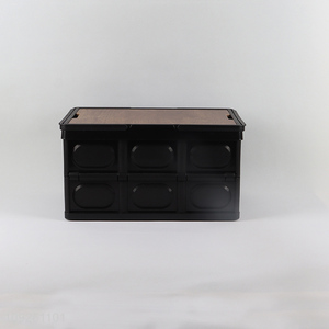 Good quality folding household plastic storage bin storage box with handle