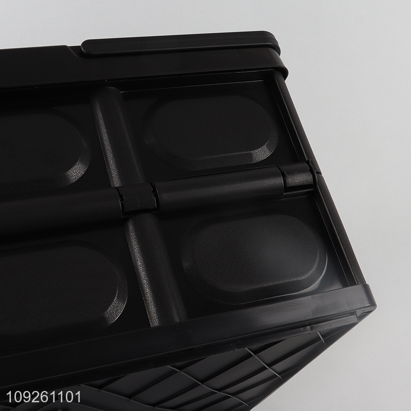 Good quality folding household plastic storage bin storage box with handle