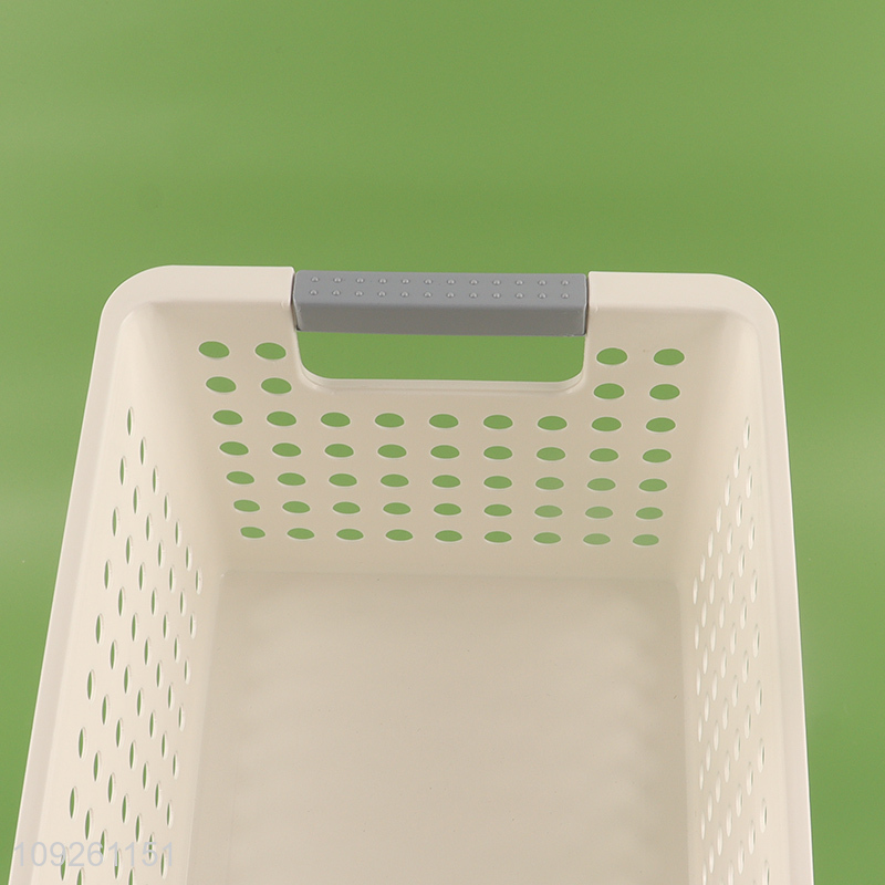 Popular products household large capacity plastic storage basket with handle
