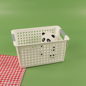 Popular products household large capacity plastic storage basket with handle