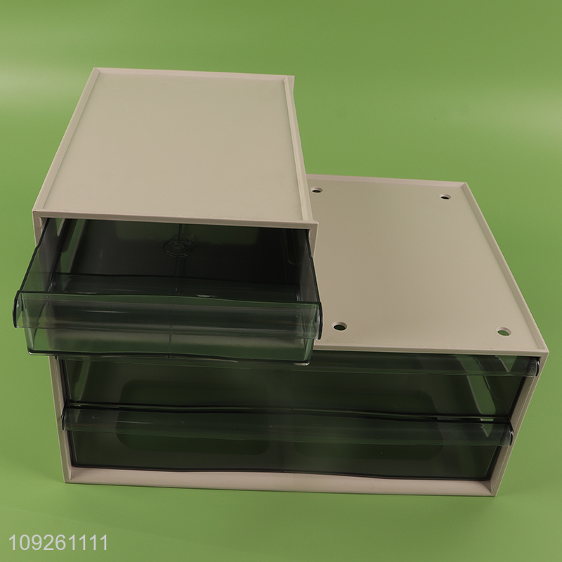 Low price household desktop organizer plastic storage box pen holder