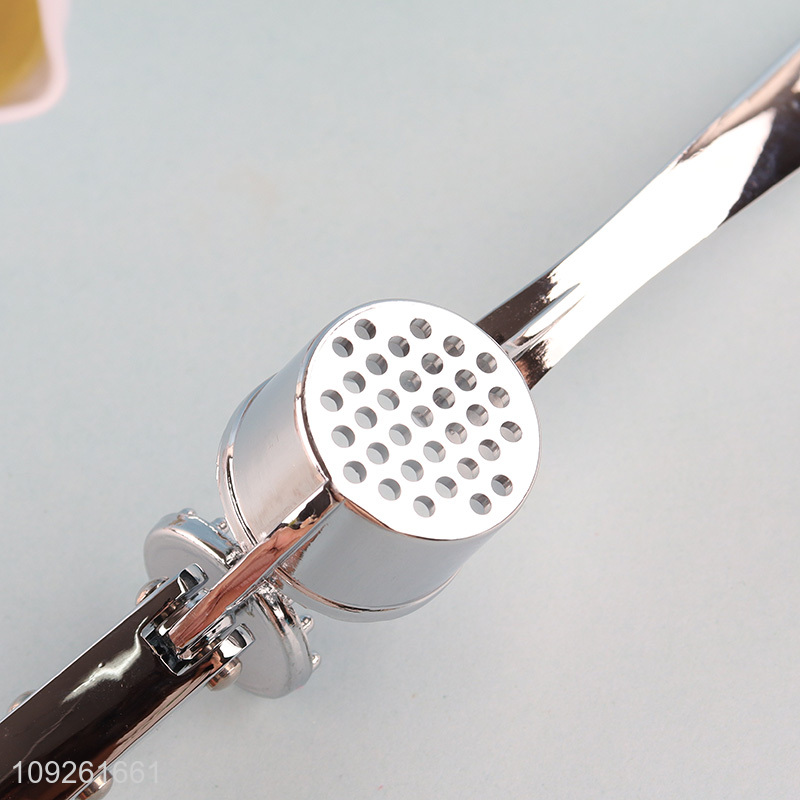 Factory Supply 100% Zinc Alloy Garlic Press Manual Garlic Masher Mincer