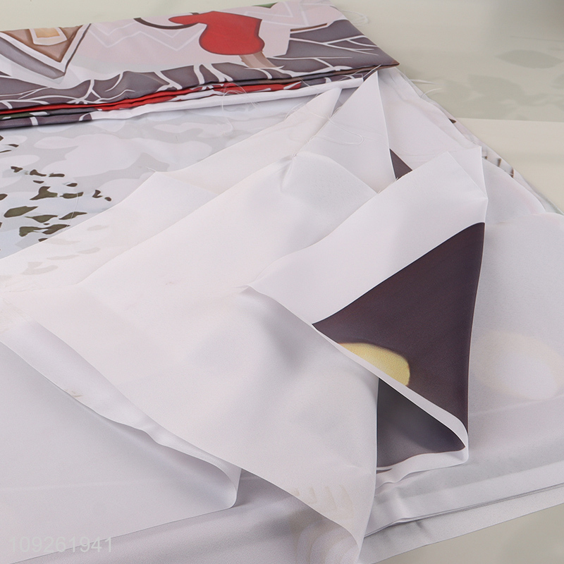 China factory rectangle large polyester hanging flag for decoration