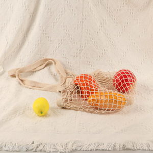 Hot selling hollow portable shopping bag net bag with handle