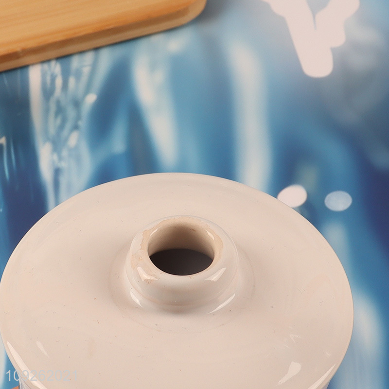 Top selling bathroom accessories ceramic liquid soap dispenser for household