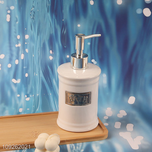 Top selling bathroom accessories ceramic liquid soap dispenser for household