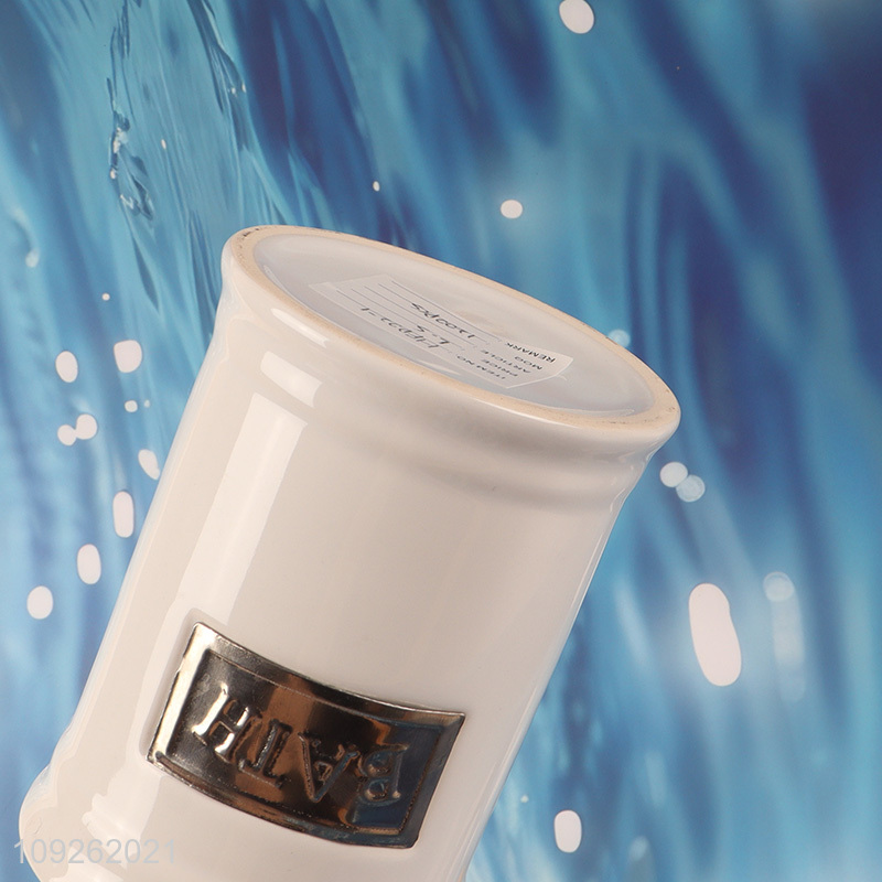 Top selling bathroom accessories ceramic liquid soap dispenser for household