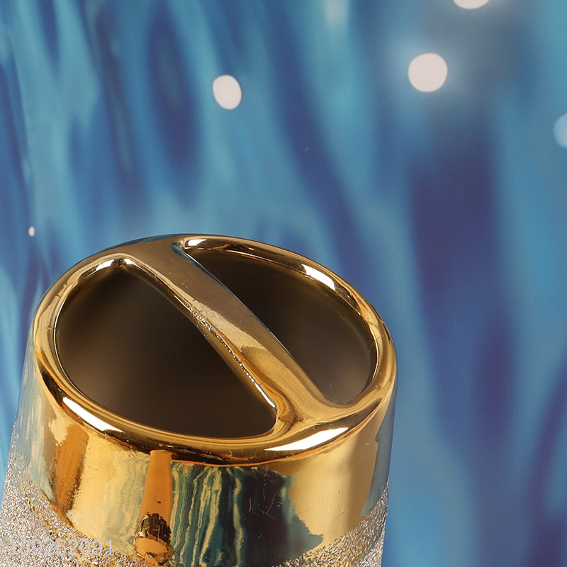 Online wholesale household ceramic toothbrush holder for bathroom accessories