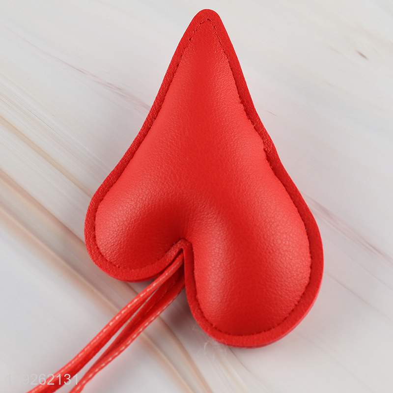 Good Quality Heart Keychain Pendant Cute PU Leather Bag Charm Keychain Pendant