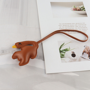 China Wholesale Roasted Goose Keychain Pendant PU Leather Key Chain Backpack Pendant