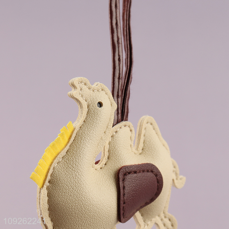 High Quality Camel Keychain Bag Charm PU Leather Keychain Pendant for Women Girls