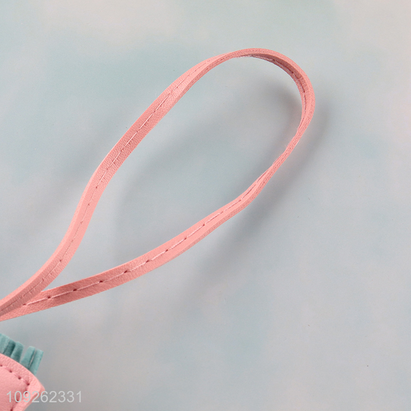 High Quality Rocking Horse Keychain Bag Charm PU Leather Keychain Purse Pendant