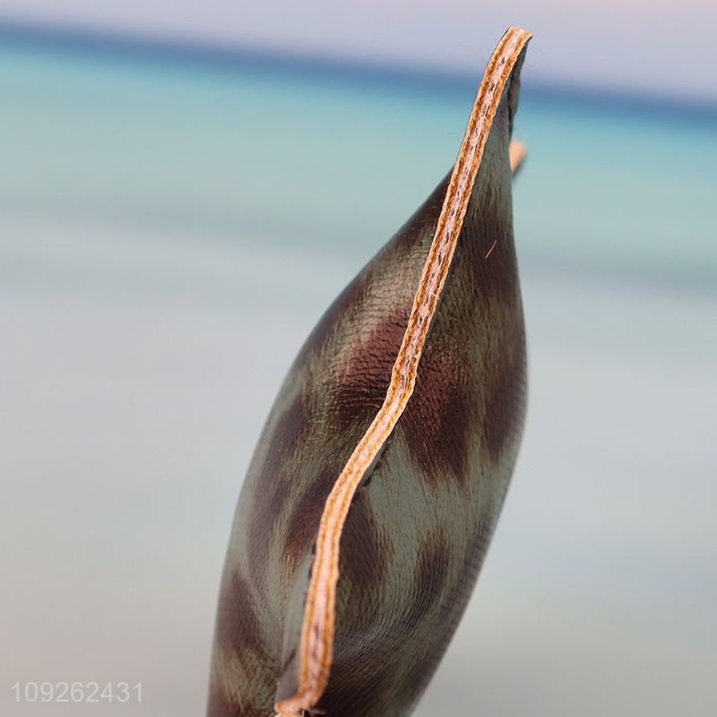 New Product Star Keychain Leopard Print PU Leather Bag Pendant for Women Girls